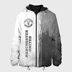 Куртка с капюшоном мужская Manchester United - white gradient по-вертикали, цвет: 3D-черный