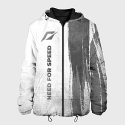 Куртка с капюшоном мужская Need for Speed - white gradient по-вертикали, цвет: 3D-черный