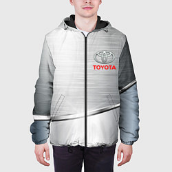 Куртка с капюшоном мужская Toyota metalic brend, цвет: 3D-черный — фото 2