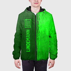 Куртка с капюшоном мужская Lindemann - green gradient по-вертикали, цвет: 3D-черный — фото 2