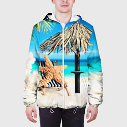 Куртка с капюшоном мужская Resort, цвет: 3D-белый — фото 2