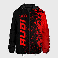 Мужская куртка Audi - red gradient по-вертикали