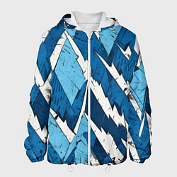 Куртка с капюшоном мужская Геометрический камуфляж, цвет: 3D-белый