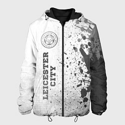 Куртка с капюшоном мужская Leicester City - white gradient по-вертикали, цвет: 3D-черный