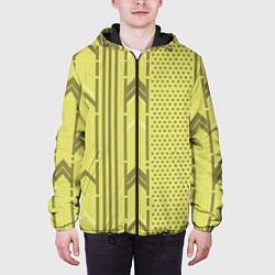 Куртка с капюшоном мужская Закулисье классические обои, цвет: 3D-черный — фото 2