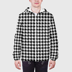 Куртка с капюшоном мужская Гусиные лапки, цвет: 3D-белый — фото 2