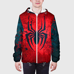 Куртка с капюшоном мужская Душа героя: Человек-паук, цвет: 3D-белый — фото 2