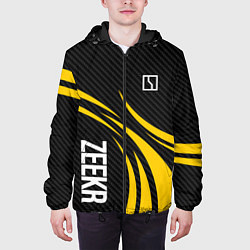 Куртка с капюшоном мужская Zeekr - yellow color, цвет: 3D-черный — фото 2