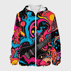 Мужская куртка Psychedelic abstract guitar