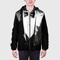 Куртка с капюшоном мужская Смокинг Джентльмена, цвет: 3D-черный — фото 2