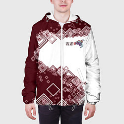 Куртка с капюшоном мужская Сноуборд горы зовут, цвет: 3D-белый — фото 2