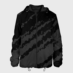 Куртка с капюшоном мужская The color is black and gray, цвет: 3D-черный