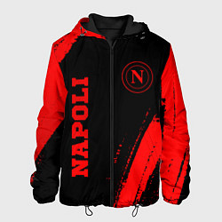 Куртка с капюшоном мужская Napoli - red gradient вертикально, цвет: 3D-черный