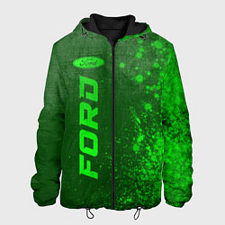 Куртка с капюшоном мужская Ford - green gradient по-вертикали, цвет: 3D-черный
