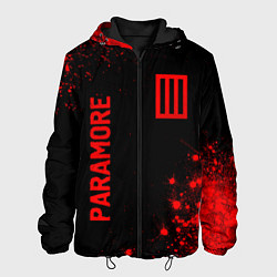 Куртка с капюшоном мужская Paramore - red gradient вертикально, цвет: 3D-черный
