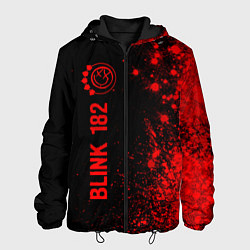 Куртка с капюшоном мужская Blink 182 - red gradient по-вертикали, цвет: 3D-черный