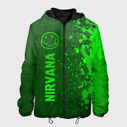 Куртка с капюшоном мужская Nirvana - green gradient по-вертикали, цвет: 3D-черный