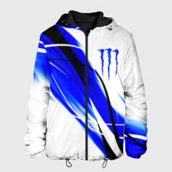 Куртка с капюшоном мужская Monster energy линии абстракции, цвет: 3D-черный