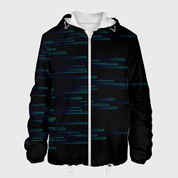 Куртка с капюшоном мужская Color blue black strip, цвет: 3D-белый