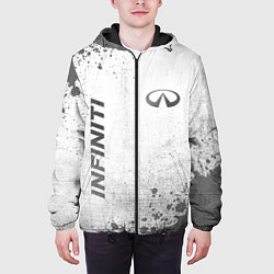 Куртка с капюшоном мужская Infiniti - white gradient вертикально, цвет: 3D-черный — фото 2