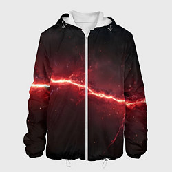 Куртка с капюшоном мужская Красная линия - молния, цвет: 3D-белый