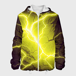 Куртка с капюшоном мужская Color yellow black, цвет: 3D-белый