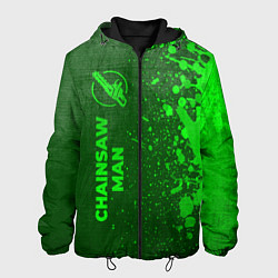 Куртка с капюшоном мужская Chainsaw Man - green gradient по-вертикали, цвет: 3D-черный