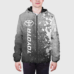 Куртка с капюшоном мужская Toyota - grey gradient по-вертикали, цвет: 3D-черный — фото 2