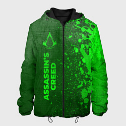 Куртка с капюшоном мужская Assassins Creed - green gradient по-вертикали, цвет: 3D-черный