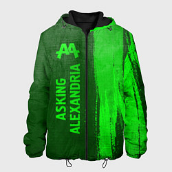 Куртка с капюшоном мужская Asking Alexandria - green gradient по-вертикали, цвет: 3D-черный