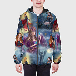 Куртка с капюшоном мужская Ведьмы и волшебницы, цвет: 3D-черный — фото 2
