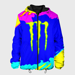 Куртка с капюшоном мужская Monster energy краски цветные, цвет: 3D-черный