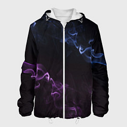 Куртка с капюшоном мужская Color black blue pink, цвет: 3D-белый