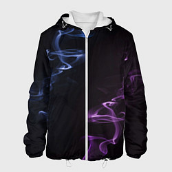 Куртка с капюшоном мужская Color black blue pink, цвет: 3D-белый