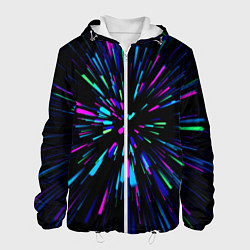 Куртка с капюшоном мужская Neon rods, цвет: 3D-белый