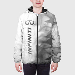 Куртка с капюшоном мужская Infiniti - white gradient по-вертикали, цвет: 3D-черный — фото 2