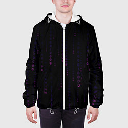 Куртка с капюшоном мужская Color black pink, цвет: 3D-белый — фото 2
