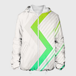 Мужская куртка Color white line green