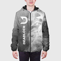 Куртка с капюшоном мужская Deadlock - grey gradient по-вертикали, цвет: 3D-черный — фото 2
