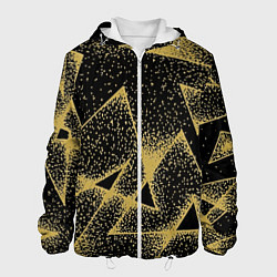 Куртка с капюшоном мужская Triangle yellow with dots, цвет: 3D-белый