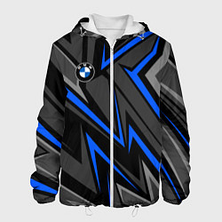 Куртка с капюшоном мужская BMW - blue line, цвет: 3D-белый
