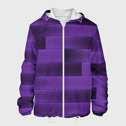 Куртка с капюшоном мужская Color purple square, цвет: 3D-белый