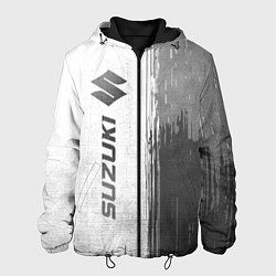 Мужская куртка Suzuki - white gradient по-вертикали