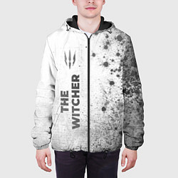Куртка с капюшоном мужская The Witcher - white gradient по-вертикали, цвет: 3D-черный — фото 2