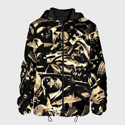 Куртка с капюшоном мужская Итальянские мемы с животными, цвет: 3D-черный