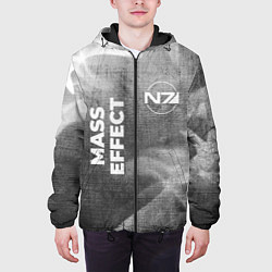 Куртка с капюшоном мужская Mass Effect - grey gradient вертикально, цвет: 3D-черный — фото 2