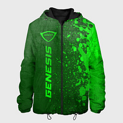 Куртка с капюшоном мужская Genesis - green gradient по-вертикали, цвет: 3D-черный