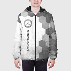 Куртка с капюшоном мужская Mercedes - white gradient по-вертикали, цвет: 3D-черный — фото 2