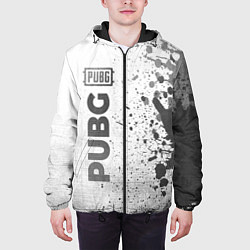 Куртка с капюшоном мужская PUBG - white gradient по-вертикали, цвет: 3D-черный — фото 2