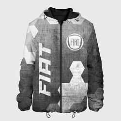 Куртка с капюшоном мужская Fiat - grey gradient вертикально, цвет: 3D-черный